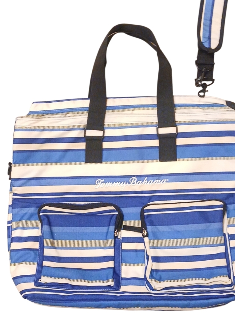 Tommy Bahama - NWOT, Multi Colored Large Insulated Tote Bag W/ Crossbody Strap, - Picture 15 of 16